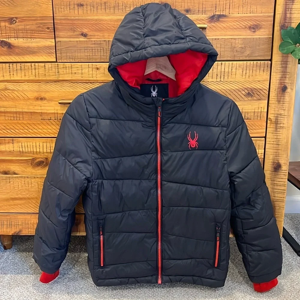 SPYDER Boy's Nexus Logo Hooded Puffer Jacket